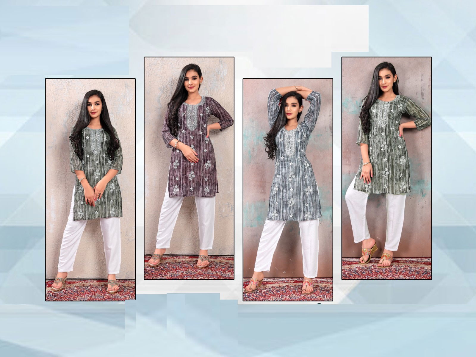 Ishaani 8101 Printed Kurti With Bottom Catalog
